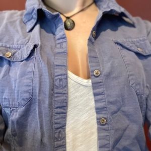 Gramiggi button down purple shirt